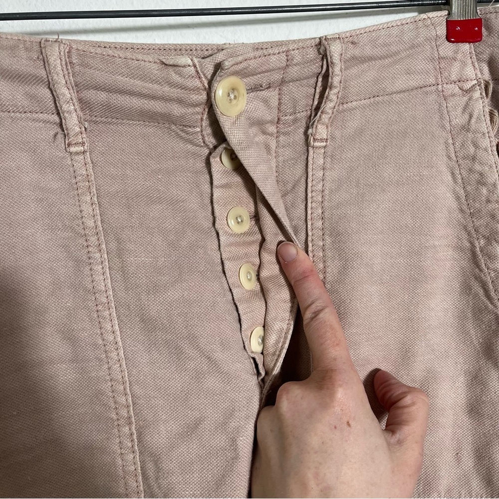 THE GREAT. Ric Rac Scallop Blush Cropped Pants - Picture 9 of 12